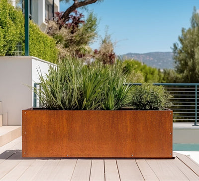 Corten Steel Rectangular Planter Box – Diy Cartel